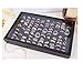 Auwer Jewelry Rings Display Tray Velvet 100 Slot Case Box Jewelry Storage Box Suitable For Domestic Retail/Commercial Use (Black)