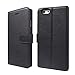 Enfain Genuine Cowhide Leather Wallet Case for Apple iPhone 6 & iPhone 6S, 4.7 Inches, Black