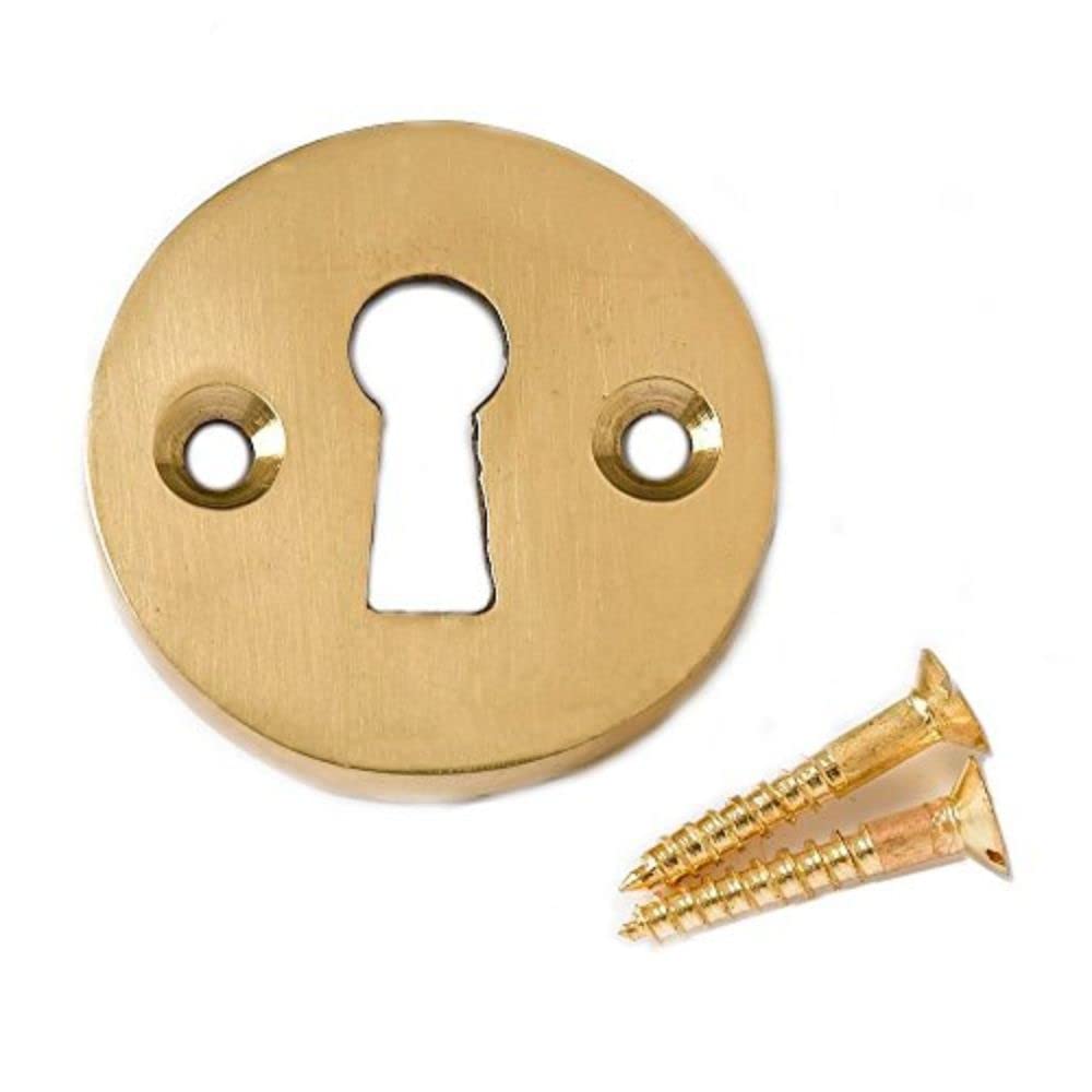 Merriway BH04340 Diameter Polished Brass Victorian Open Escutcheon, 35 mm, 1.3/8 inch,Silver