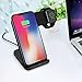 Bysionics Wireless Charger,2 in 1 Fast Qi Phone Wireless Charging Stand & Wireless Charging Dock Compatible for Apple iWatch Series 4/3/2/1 (Black)