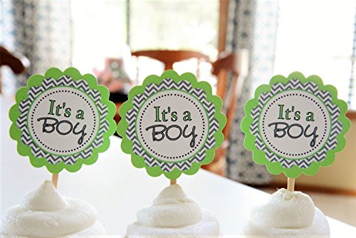 Amazon Com Navy Blue And Lime Green Its A Boy Elephant Baby