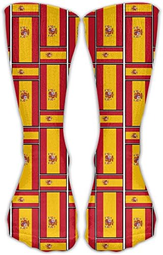 Spain Flag Puzzle Casual Socks Crew Socks Crazy Socks Soft Breathable For Sports Athletic Running