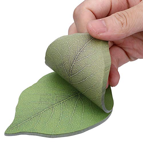 RIANCY Leaf Shape Sticky Notes, Memo Self-Stick Notes,Things to Do List Notepad, Schedule Marker, 50 Sheets/Pack (Leaf,Pack of 5)