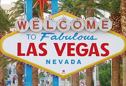 Baocicco 7x5ft Welcome to Fabulous Las Vegas Nevada Casino Backdrop Photography Background City Road Sign Slogans America Famous landmark Tourism Tourist Attractions Honeymoon Vacation Tropical Travel