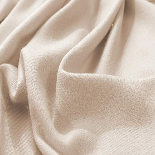 Bellonesc Cashmere Scarf Shawls for Women and Men (Cream Color)