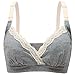 Unilove Women's Maternity Nursing Bra Cotton No Underwire for Breastfeeding (XL, Grey)