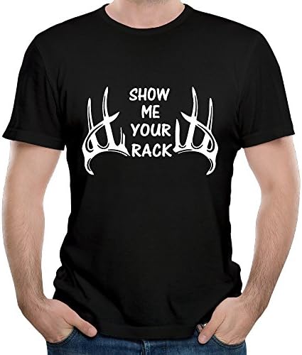 Show Me Your Rack Archery Deer Hunting Bowhunting Men's Cotton Adult Standard Weight Short Sleeve T-Shirt,SpiritForged Apparel