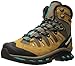 Salomon Women's Quest 4D 2 GTX W Backpacking Boot, Shrew/Camel Gold Leather/Teal Blue Fabric, 7.5 M US