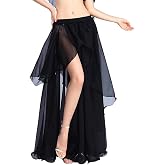 ROYAL SMEELA Chiffon Fairy Belly Dance Skirt Large Swing Skirts Women Belly Dancing Practice Clothing One Size, 11 Colors