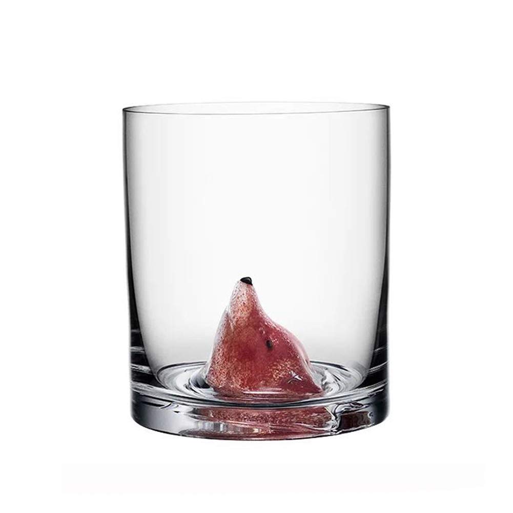 LKMY 3D Animal/Pet Crystal Glass Cup,Unique Clear Glass Tea Coffee Cups Mugs Cute Cup,Teacher Friend Father's Day Gift for Women Men 460ml