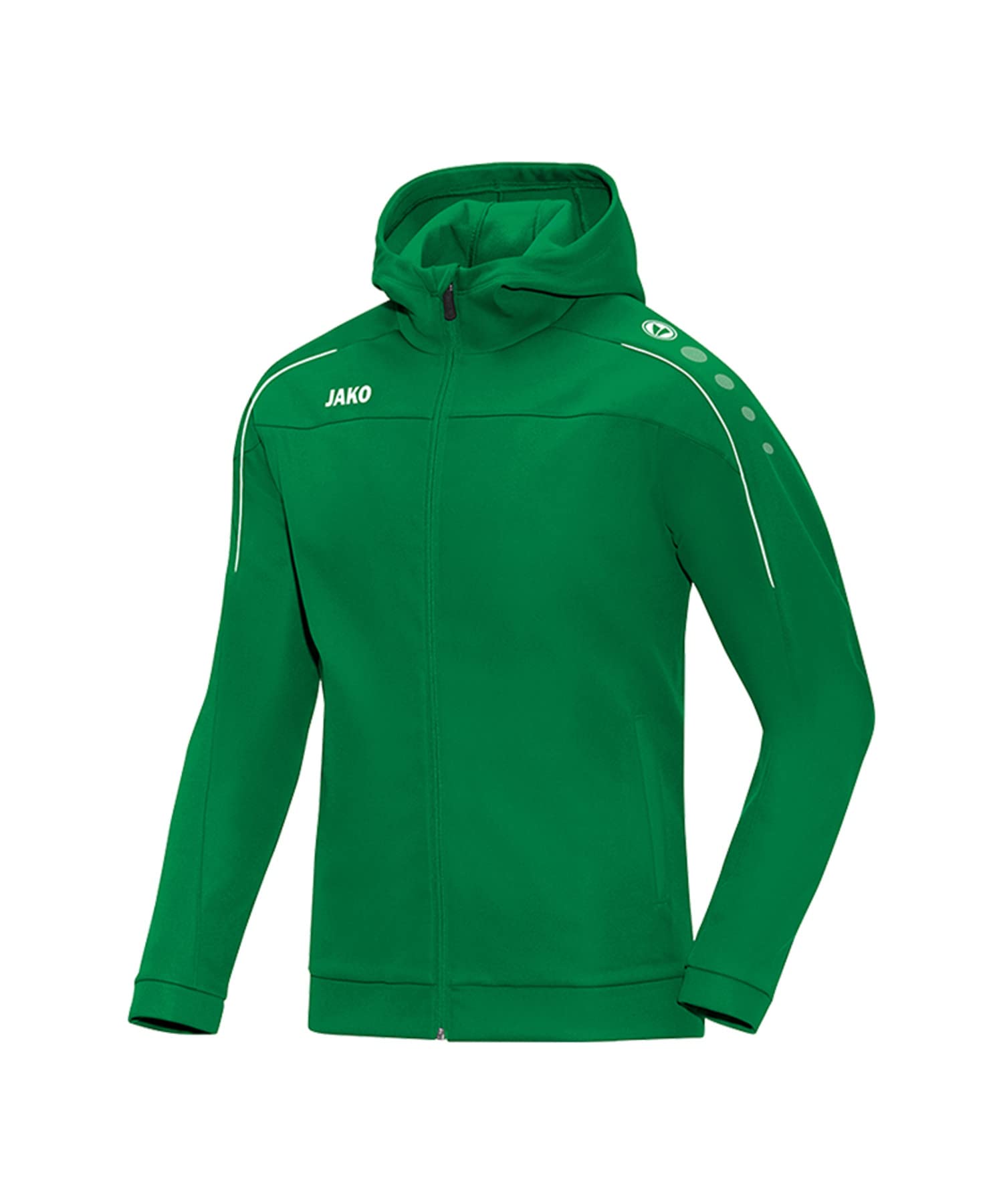 JAKO Women's Kapuzenjacke Classico Hooded Jacket, Sports Green, 46 (EU)