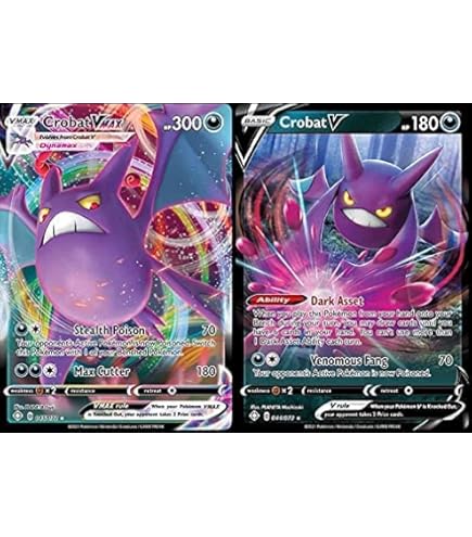 Amazon.com: Pokemon - Crobat V 182/189 - Darkness Ablaze - Full Art Holo -  Single Card