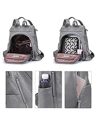 S-ZONE - Mochila de piel suave para mujer (antirobo, impermeable)