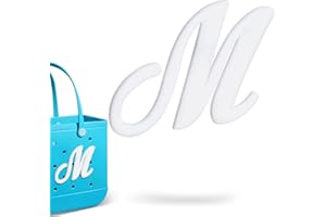 Fannoday Bag Charms for Beach Bag Alphabet Lettering Accessories - White