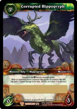 Corrupted Hippogryph - Loot Card - Unscratched - All Unscratched WoW Loot Cards