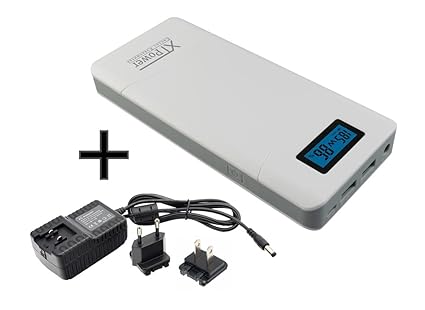XTPower® XT-16000QC3-PA Powerbank inkl. Netzteil - moderner DC + USB QC3 Akku mit 15600mAh - 1x USB, 1x USB QC3 und DC Anschl