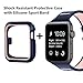 BRG Compatible with Apple Watch Band with Case, Silicone Sport Watch Band with Shock-Proof Protective Case Compatible with Apple Watch Series 3 Series 2 Series 1，Sport and Edition