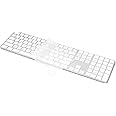 ProElife Ultra Thin Silicone Keyboard Cover Skin for 2022 Mac Studio & 2021 Apple iMac 24'' M1 Chip Magic Keyboard 2 with Numeric Keypad Touch ID A2520 Accessory U.S Enter Soft Protector, Transparent