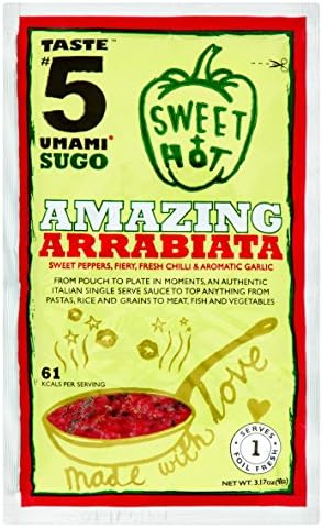 Taste #5 Umami Sugo Italian Pasta Sauce Ready to Eat Single Serving 12 Pack - Amazing Arrabiata
