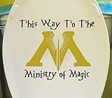 GMDdecals Harry Potter Ministry of Magic Bathroom Toilet Vinyl Wall Decor Decals [GLOSSY BLACK/GOLD]- 10
