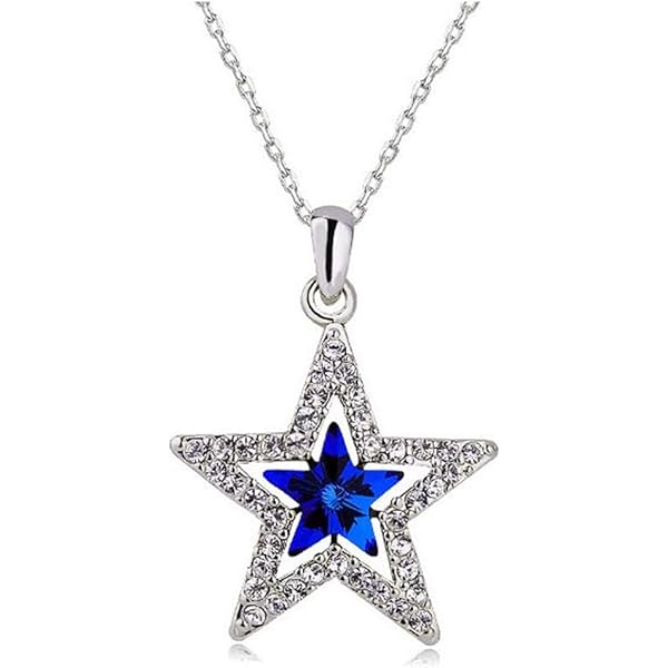 Amazon.com: Charm Triple Crystal Star Long Sweater Chain