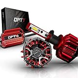 OPT7 FluxBeam H3 LED Headlight Kit w/Clear Lens-Beam Bulbs - 60w 5,000Lm 6K Cool White CREE - 2 Yr Warranty