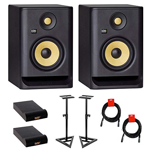 KRK ROKIT 5 G4 5" 2Way Studio Monitor (Pair) Bundle with Studio
