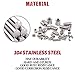 Hilitchi 200pcs M3/4/5/6/8 Stainless Steel Allen Head Socket Hex Grub Screw Assortment Kit (304 Stainless Steel)