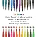ai-natebok Dual Tip Brush Marker Pens, 24 Colors 0.4 Fine Tip Markers & Brush Pen for Bullet Journal Adults Coloring Book Note Taking Writing Planning Art Project
