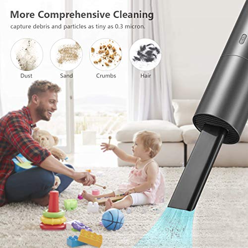 UKHONK Mini Vacuum Cleaner,Handheld Vacuum and Blower 2 in 1,Computer keyboard Cleaner,Cordless USB Rechargeable,Portable Car Vac Cleaner with Quick Charge,for Desktop,Car Interior and Other Crevices