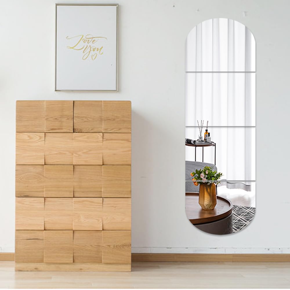 Lokiiz Full Length Acrylic Wall Mirror Plexiglass Big Large Mirror for Walls 40 x 30cm Bathroom Wall-Mounted Full Body Mirrors for Make Up Baby Room Mirror Living Room Entryway Bedroom Decor decor