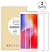 KTTWO Xiaomi Redmi 6 Screen Protector Glass, (2PACK) Full Cover Anti-Scratch Bubble-Free Tempered Glass Screen Protector with Full Glue for Xiaomi Redmi 6/6A 5.45” Screen (White)