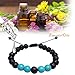 Adjustable Lava Rock Stone Essential Oil Anxiety Diffuser Bracelet Turquoise Bracelet Aromatherapy, Relax, Balance, Energy Reiki Bracelet for Men/Women