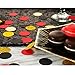 Glitter Confetti Circles Table Decoration and Wedding Party Decoration, 1.2’’ in Diameter (gold glitter, black, red,300pc)