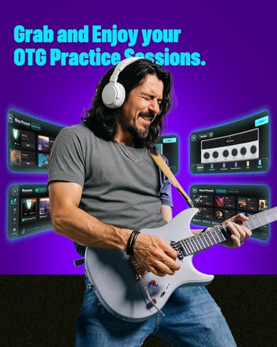 Enya Inspire 39" Smart Carbon Fiber Electric Guitar with 15W Wireless Speaker, 20 Different Sounds Built-In Presets, Charging Cable, Adjustment Key and Case