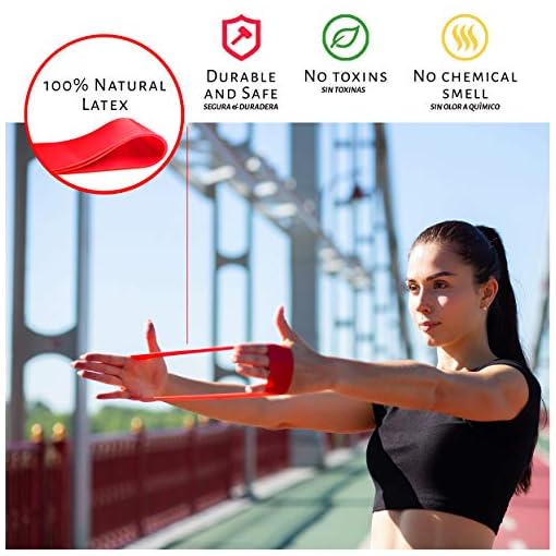 Limm Resistance Loop Exercise Bands - Set of 5 Stretch Bands for Working Out with Instruction Guide & Carry Bag… - Image 4