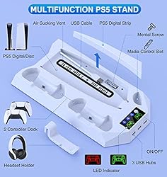 PS5 Stand with Cooling Station PS5 Controller