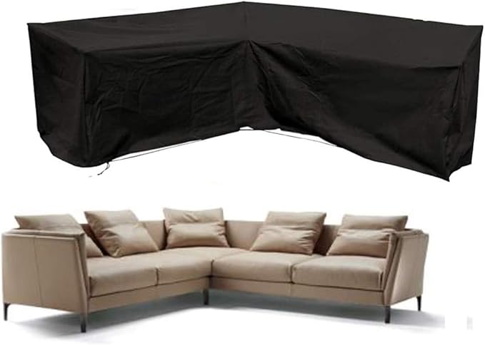 ERL Funda para sofá de patio, esquinera, cubierta para muebles de