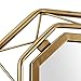 Amazon Brand – Rivet Modern Metal Lattice-Work Octagonal Hanging Wall Mirror 22.25 Inch Height, Gold Finish