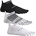 Injinji Run Lightweight No Show Socks (L, Black/White/Gray 3-Pack)