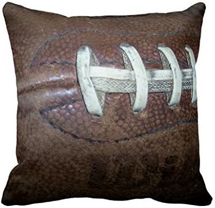Football Design Throw Pillow Cover 16X16 inches