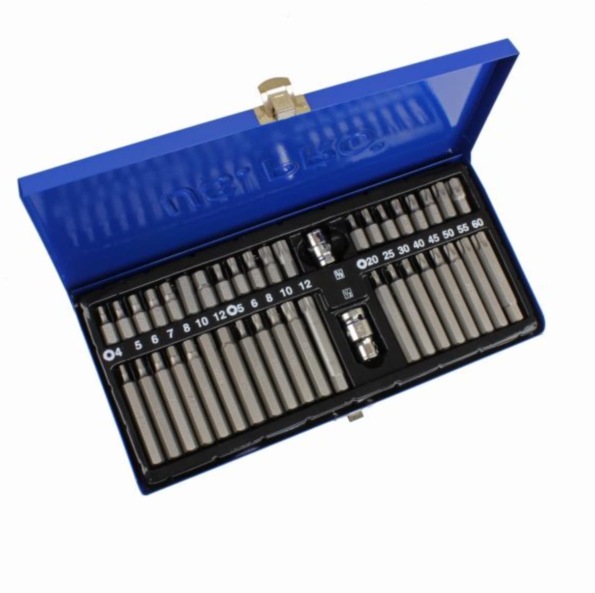 US PRO 42pc Bit Set, Hex, Allen, Torx, Star, Spline Sockets 3/8"-1/2" dr B1486