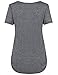 Nomorer Women's Scoop Neck Pleated Front Rolled Up Sides By Button Tops