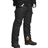OCANXUE Men's Camo Waterproof Tactical Pants Warm Thermal Windproof Hiking Pants Outdoor Winter Snow Cargo Pants 4 Pockets
