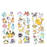 3pcs Cartoon Anime Pokemon Stickers Notebook Label For Kids Home Decor Diary