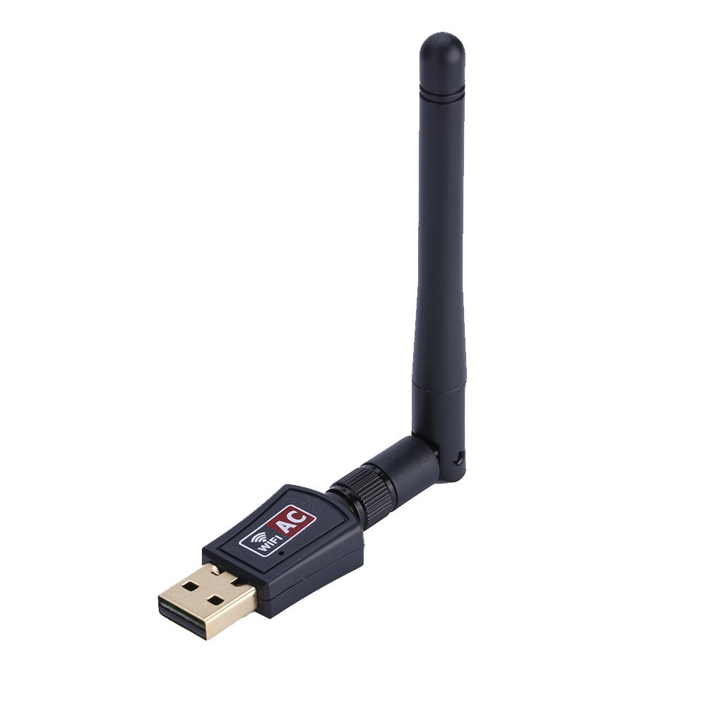 Yunir Wireless USB Adapter, 600M External Dual-band 2.4G/5G Antenna WiFi USB Adapter Receiver Wireless Network Card