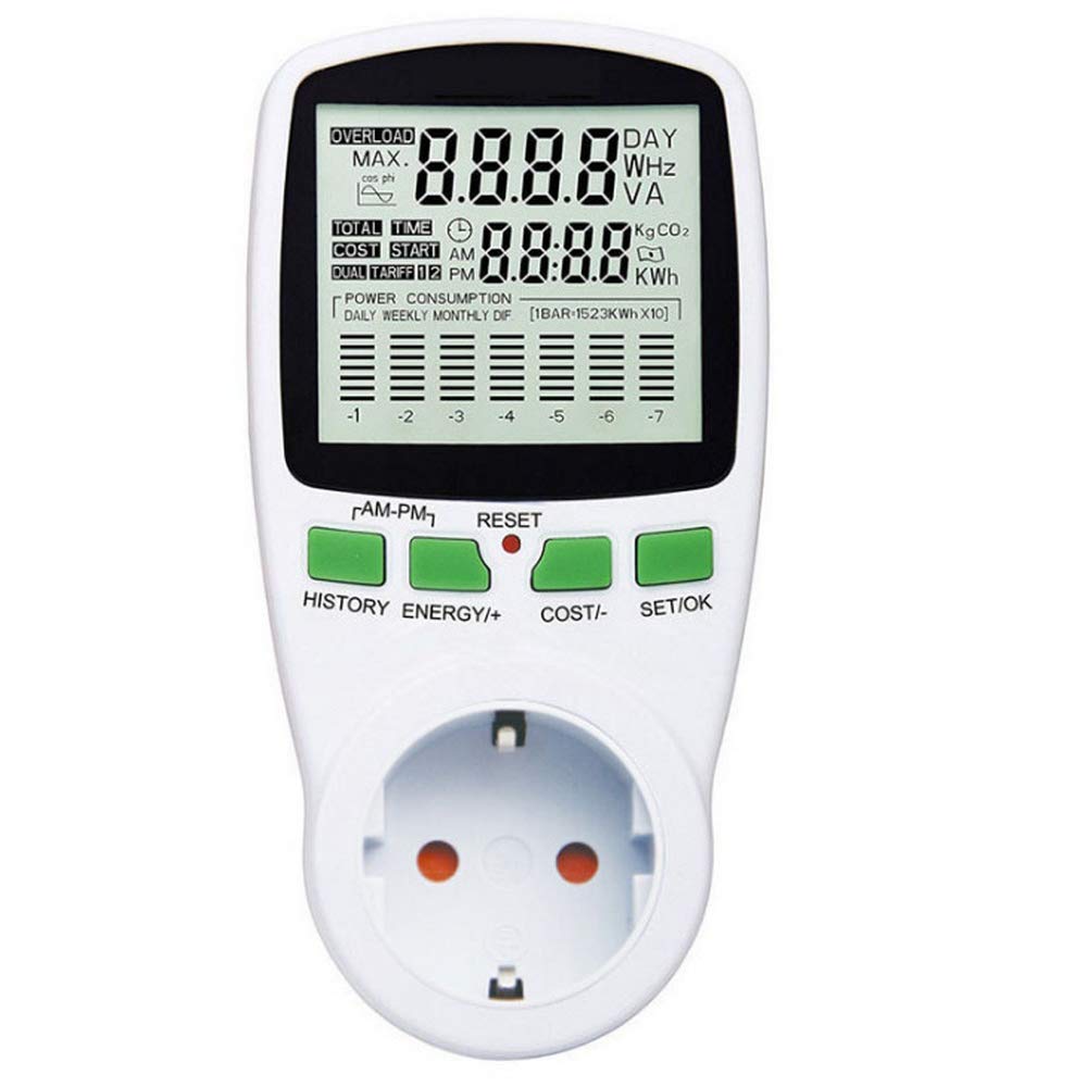 WYZXR 2 Pcs Digital Power Meter, Energy Monitor Power Consumption Electricity Usage Monitor, Cost Me