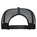 OTTO SNAP Round Flat Visor High Crown Mesh Back 5 Panel Trucker Snapback - Black
