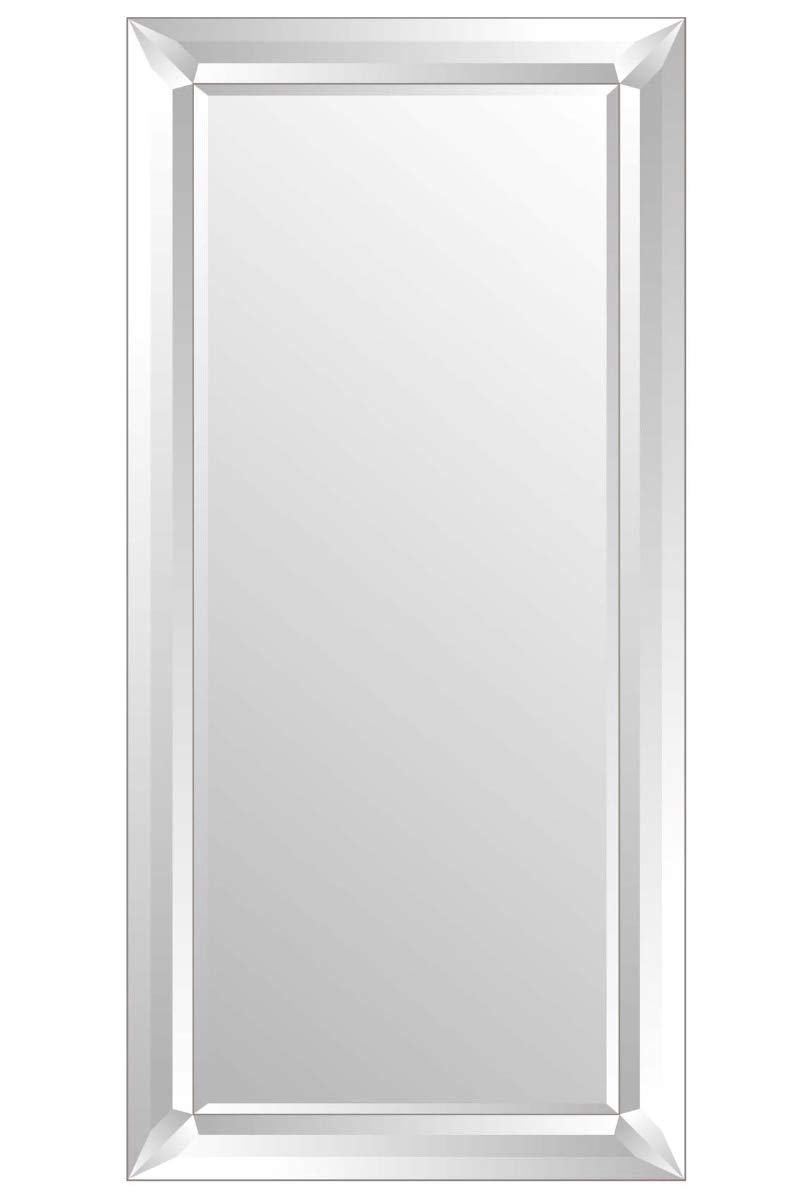 Barcelona Trading Modena Extra Large Venetian Leaner/Wall Mirror with Veneer Edge Frame 30in x 66in, 165x78