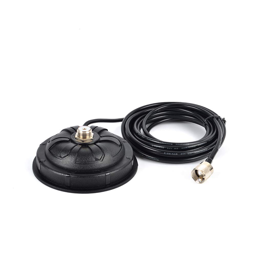 UAYESOK So239 Base Antenna Magnetic Mount, Radio Aerial Mag Mount 115cm Diameter(4.52 inch) for CB HF VHF UHF Mobile Ham Radio Antenna with 5m RG58 Coxial Cable PL-259 Plug for Car Bus Taxi Truck